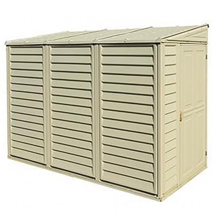 Casetta in PVC SideMate 4'x8' Duramax da giardino e cortile 122 x 240 x 188 cm colore beige/avorio