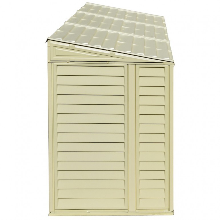 Casetta in PVC SideMate 4'x8' Duramax da giardino e cortile 122 x 240 x 188 cm colore beige/avorio