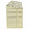 Casetta in PVC SideMate 4'x8' Duramax da giardino e cortile 122 x 240 x 188 cm colore beige/avorio