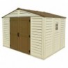 Casetta in PVC WoodBridge 10,5'x8' Duramax 325 x 240 x 233 cm da giardino e cortile in plastica colore beige/avorio e marrone