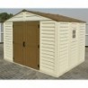 Casetta in PVC WoodBridge 10,5'x8' Duramax 325 x 240 x 233 cm da giardino e cortile in plastica colore beige/avorio e marrone