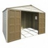 Casetta in PVC WoodBridge 10,5'x8' Duramax 325 x 240 x 233 cm da giardino e cortile in plastica colore beige/avorio e marrone