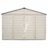 Casetta in PVC WoodBridge 10,5'x8' Duramax 325 x 240 x 233 cm da giardino e cortile in plastica colore beige/avorio e marrone