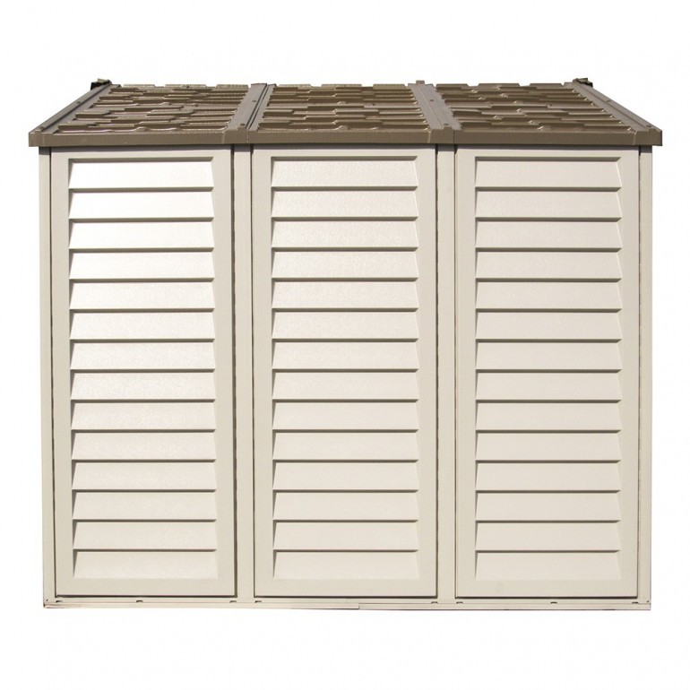 Casetta in PVC WoodBridge 10,5'x8' Duramax 325 x 240 x 233 cm da giardino e cortile in plastica colore beige/avorio e marrone