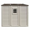 Casetta in PVC WoodBridge 10,5'x8' Duramax 325 x 240 x 233 cm da giardino e cortile in plastica colore beige/avorio e marrone