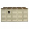Casetta in PVC grande WoodBridge 10,5'x13' Duramax 325 x 398 x 233 cm da giardino e cortile in plastica beige/avorio e marrone