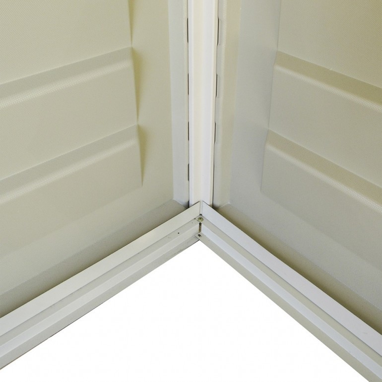 Casetta in PVC grande WoodBridge 10,5'x13' Duramax 325 x 398 x 233 cm da giardino e cortile in plastica beige/avorio e marrone