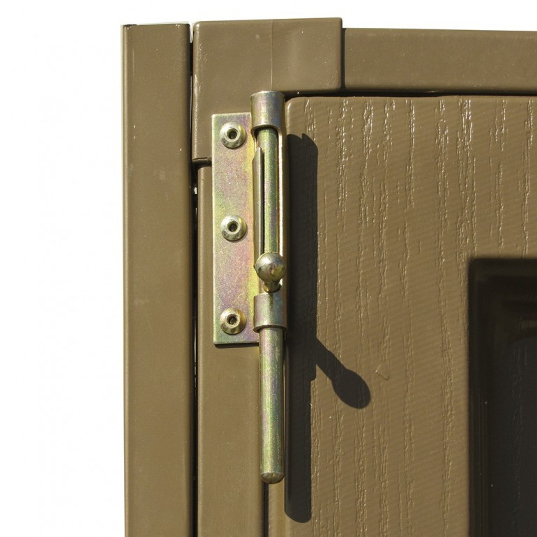 Casetta in PVC grande WoodBridge 10,5'x13' Duramax 325 x 398 x 233 cm da giardino e cortile in plastica beige/avorio e marrone