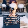 CUBE Hoefats braciere da esterno corten design con griglia barbecue con accessori