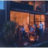 CUBE Höfats braciere da esterno corten design con griglia barbecue con accessori
