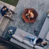 Hoefats TRIPLE 90 Braciere design in corten da esterno arredo giardino