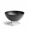 Höfats Bowl braciere da esterno con base alta design in acciaio nero arredo giardino con piastra in ghisa e accessori