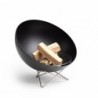 Höfats Bowl braciere da esterno con base alta design in acciaio nero arredo giardino con piastra in ghisa e accessori