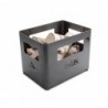 Höfats braciere BEER BOX braciere da esterno e griglia in corten smaltato nero design cassa della birra anche da campeggio