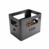 Höfats braciere BEER BOX braciere da esterno e griglia in corten smaltato nero design cassa della birra anche da campeggio
