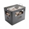 Höfats braciere BEER BOX braciere da esterno e griglia in corten smaltato nero design cassa della birra anche da campeggio