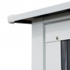 Casetta Porta Attrezzi in Metallo Ezooza 143 x 89 x 186 cm in Acciaio Verniciato di colore Antracite con porta decentrata