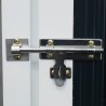 Casetta Porta Attrezzi in Metallo Ezooza 143 x 89 x 186 cm in Acciaio Verniciato di colore Antracite con porta decentrata