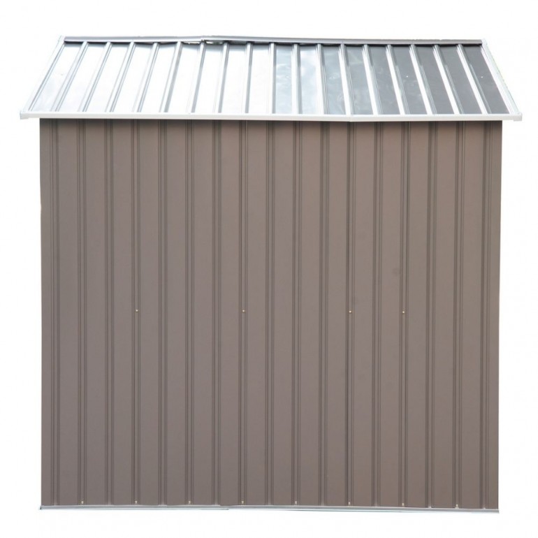 Casetta da Giardino in Metallo Ezooza 277 x 191 x 192 cm in Acciaio Verniciato di colore Grigio Chiaro
