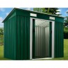 Casetta da Giardino in Metallo Ezooza 277 x 191 x 192 cm in Acciaio Verniciato di colore Grigio Chiaro