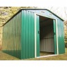 Rimessa per attrezzi Ezooza Benno XXL in metallo 257 x 312 x 177 cm di colore verde