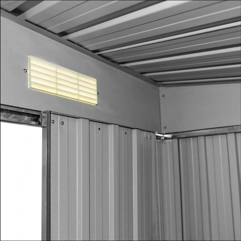 Capanno da giardino in metallo Ezooza Kraft 257 x 312 x 175 cm colore grigio