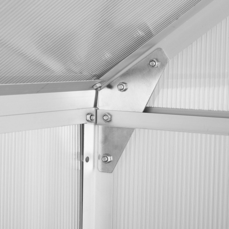 Serra in policarbonato alveolare 6 mm Ezooza Essen 190 x 430 cm con fondamenta
