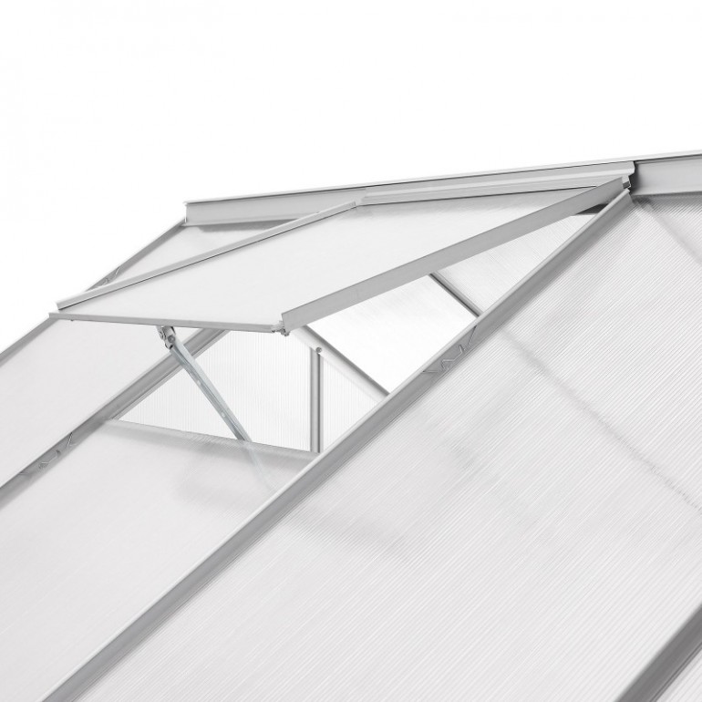 Serra in policarbonato alveolare 6 mm Ezooza Essen 190 x 430 cm con fondamenta