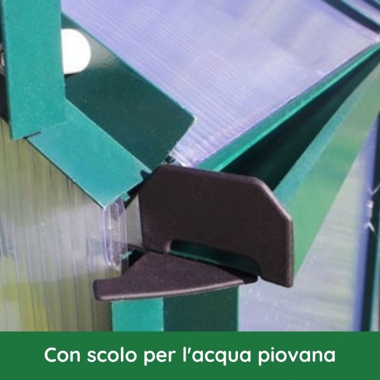 Serra Gran Torino in Alluminio e policarbonato alveolare da 6mm. Base Inclusa. Dimensioni 250 x 430 cm