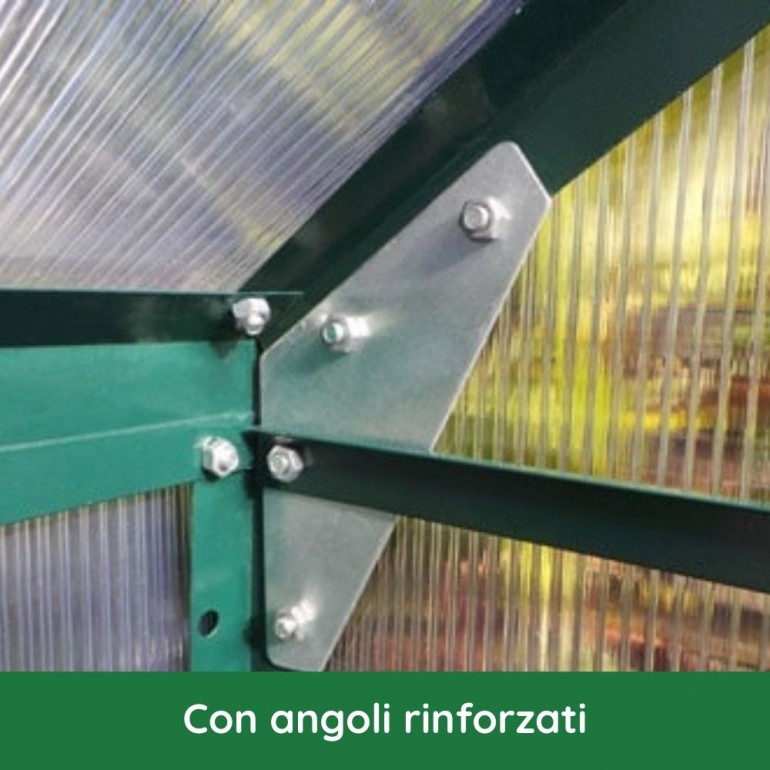 Serra Gran Torino in Alluminio e policarbonato alveolare da 6mm. Base Inclusa. Dimensioni 250 x 430 cm