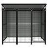 Box per cani da esterno coperto in acciaio altezza 164 cm e misura 193 x 133 cm