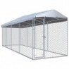 Ezooza Setter Golden box coperto da esterno per cani in acciaio e polietilene rettangolare
