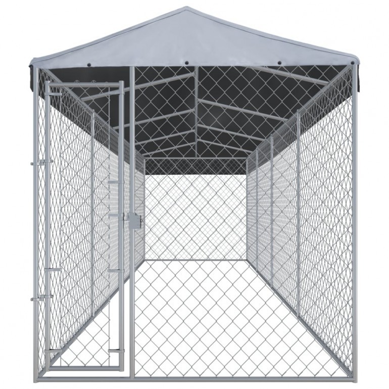 Ezooza Setter Golden box coperto da esterno per cani in acciaio e polietilene rettangolare