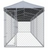 Ezooza Setter Golden box coperto da esterno per cani in acciaio e polietilene rettangolare