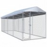 Ezooza Setter Golden box coperto da esterno per cani in acciaio e polietilene rettangolare