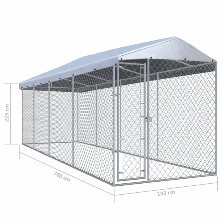 Ezooza Setter Golden box coperto da esterno per cani in acciaio e polietilene rettangolare