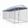 Ezooza Setter Golden box coperto da esterno per cani in acciaio e polietilene rettangolare