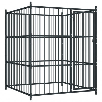 Recinto Alto recinzione nera da esterno per cani e aimali Ezooza Alano 150 x 150 x 185 cm