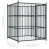 Recinto Alto recinzione nera da esterno per cani e aimali Ezooza Alano 150 x 150 x 185 cm