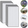 Set di 10 lastre policarbonato alveolare spessore 4 mm 121 x 27.5 cm Trasparente