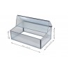 Serra in Policarbonato Slide and Grow per Giardino Orto Balcone 97 x 57 x h28/37 cm. MADE IN EUROPE