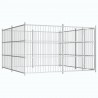 Recinzione da esterno per cani Ezooza Boston in acciaio zincato di qualità 300 x 300 x 185 cm di colore metallo