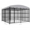 Box coperto per cani Ezooza Bull Terrier in acciaio zincato con telo in polietilene 300 x 300 x 210 cm antracite