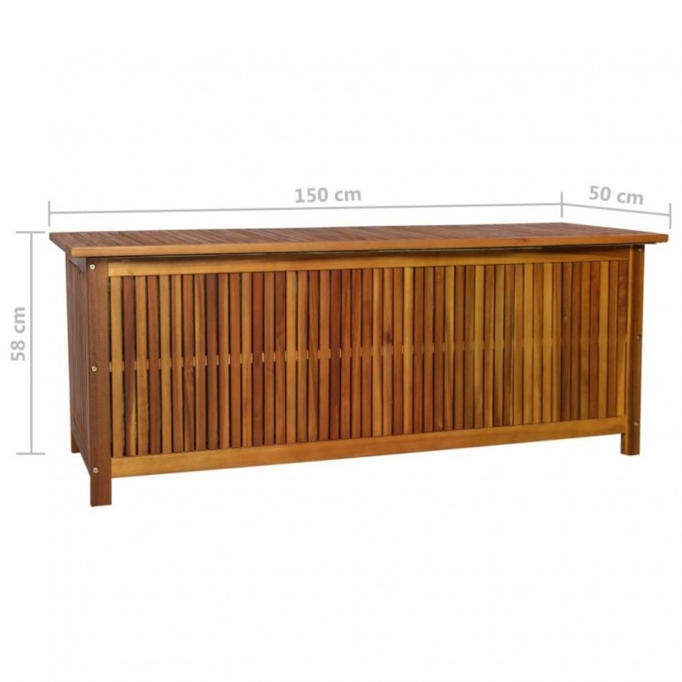 Cassapanca Ezooza Gent da esterno in legno di acacia 150 x 50 x 58 cm