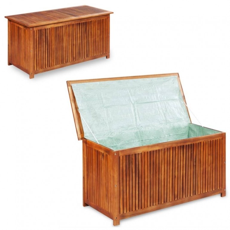 Cassapanca Ezooza Gent da esterno in legno di acacia 150 x 50 x 58 cm