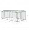 Recinzione con copertura per cani da esterno Ezooza Bullmastiff 800 x 400 x 200 cm di colore metallo