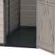 Duramax Casetta in PVC EverMore 4'x6' 104 x 180 x 192 cm da giardino e cortile in plastica colore grigio