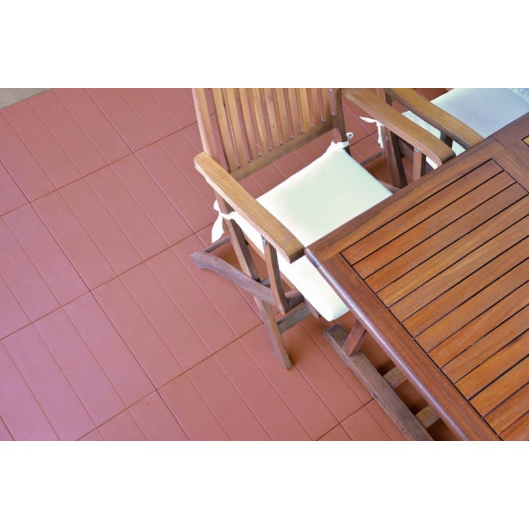 Piastrella in Plastica da Esterno e Giardino Piena. Confezione da 4 pezzi verde terracotta grigio spessore 33 mm