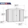 Casetta in metallo Top Shed 8’ x 6’ Duramax 261 x 183 x 204,5 cm