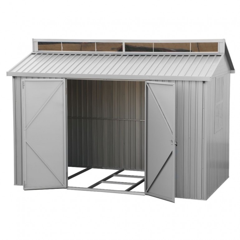 Casetta in Alluminio Alu 10'x6' Duramax 323 x 172 x 230,5 cm colore grigio Casetta in Alluminio Alu 10'x6' Duramax 323 x 172 x 230,5 cm colore grigio